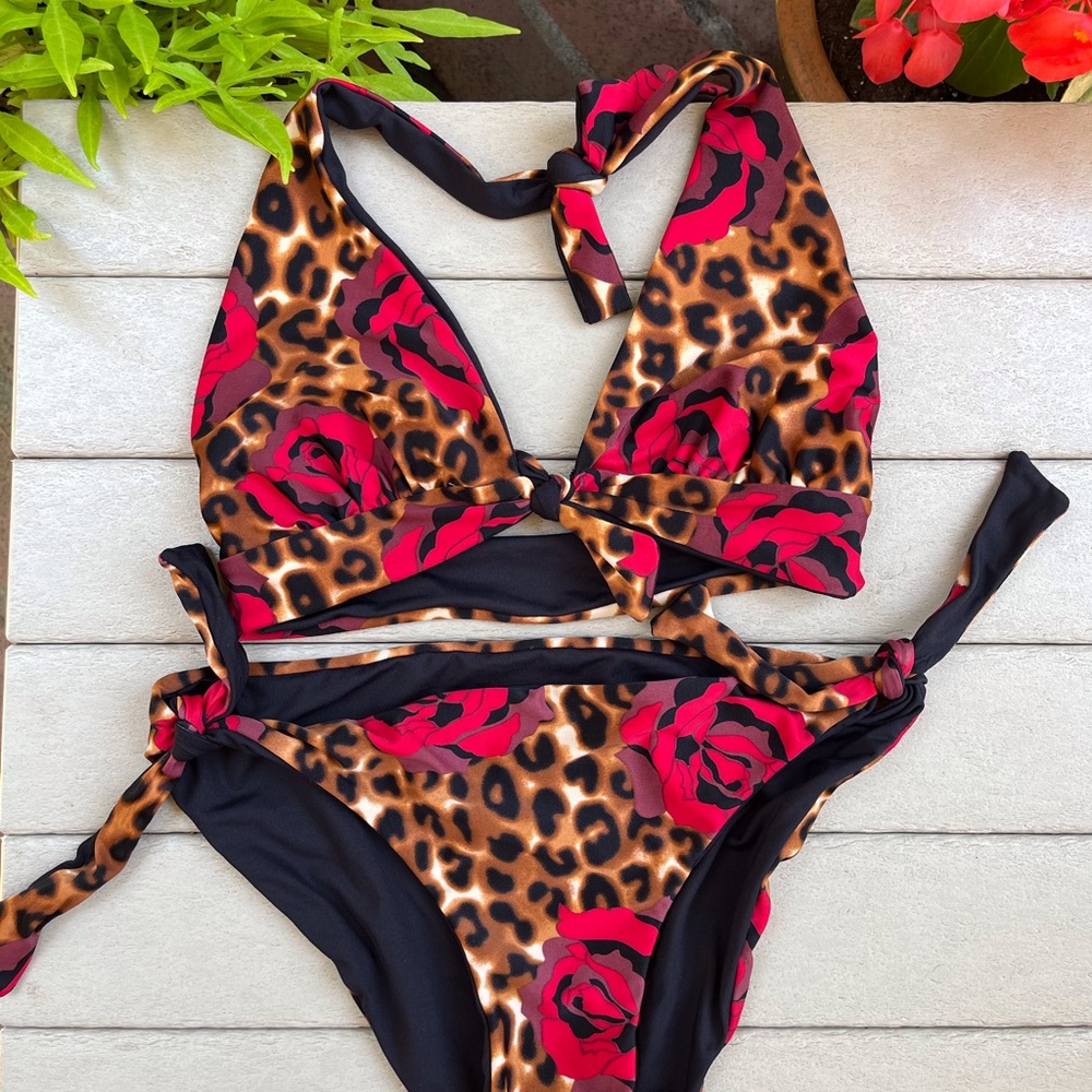 Reversible Halter Bikini, Size XS